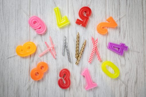 Colourful Numeric Candle