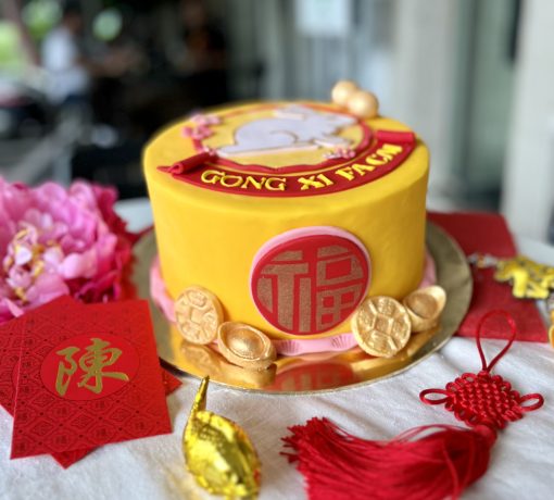 CNY Celebration Cake - Prosperity Bunny - Image 2
