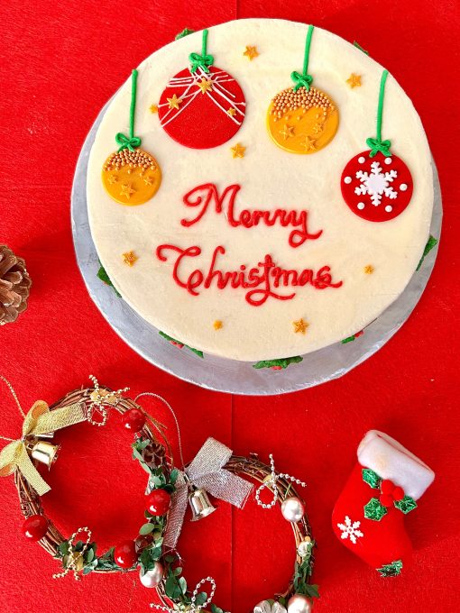 Christmas Festive Cake - Baubles Design