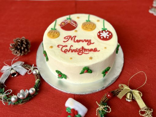 Christmas Festive Cake - Baubles Design - Image 2