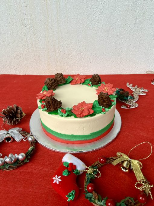 Christmas Festive Cake - Poinsettia - Image 2
