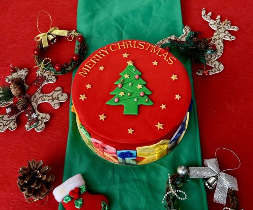Christmas Celebration Cake - Christmas Tree Cheer