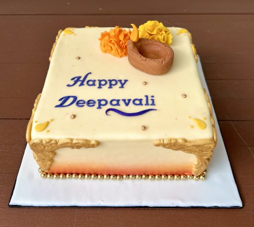 Deepavali Celebration Cake - Lamp Design