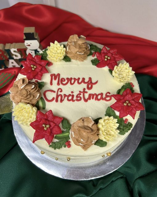 Christmas Festive Cake - Christmas Florals