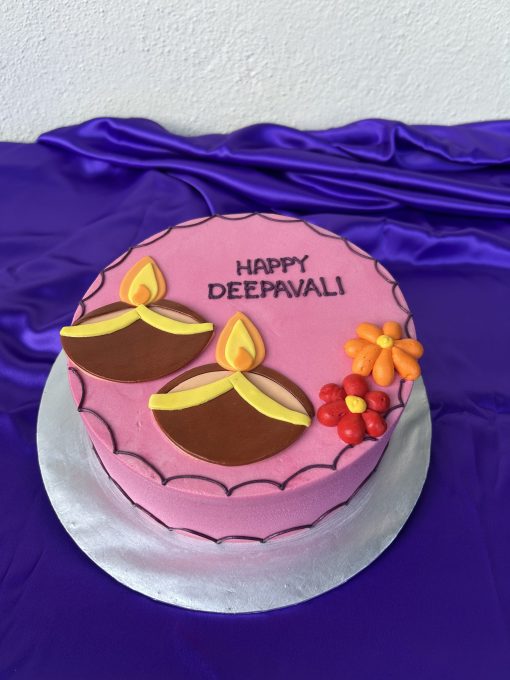 Deepavali Festive Cake - Lamps - Image 2