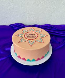 Alternative view of Deepavali Celebration Cake - Rangoli Design