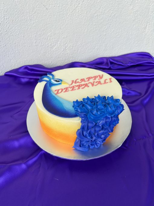 Deepavali Celebration Cake - Peacock Beauty - Image 2