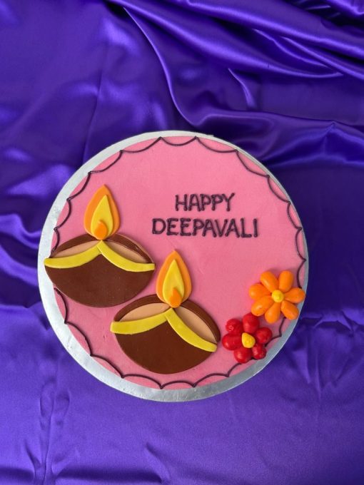 Deepavali Festive Cake - Lamps