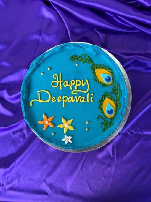 Deepavali Festive Cake - Peacock Gems