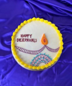 Deepavali Festive Cake - Lamp & Rangoli