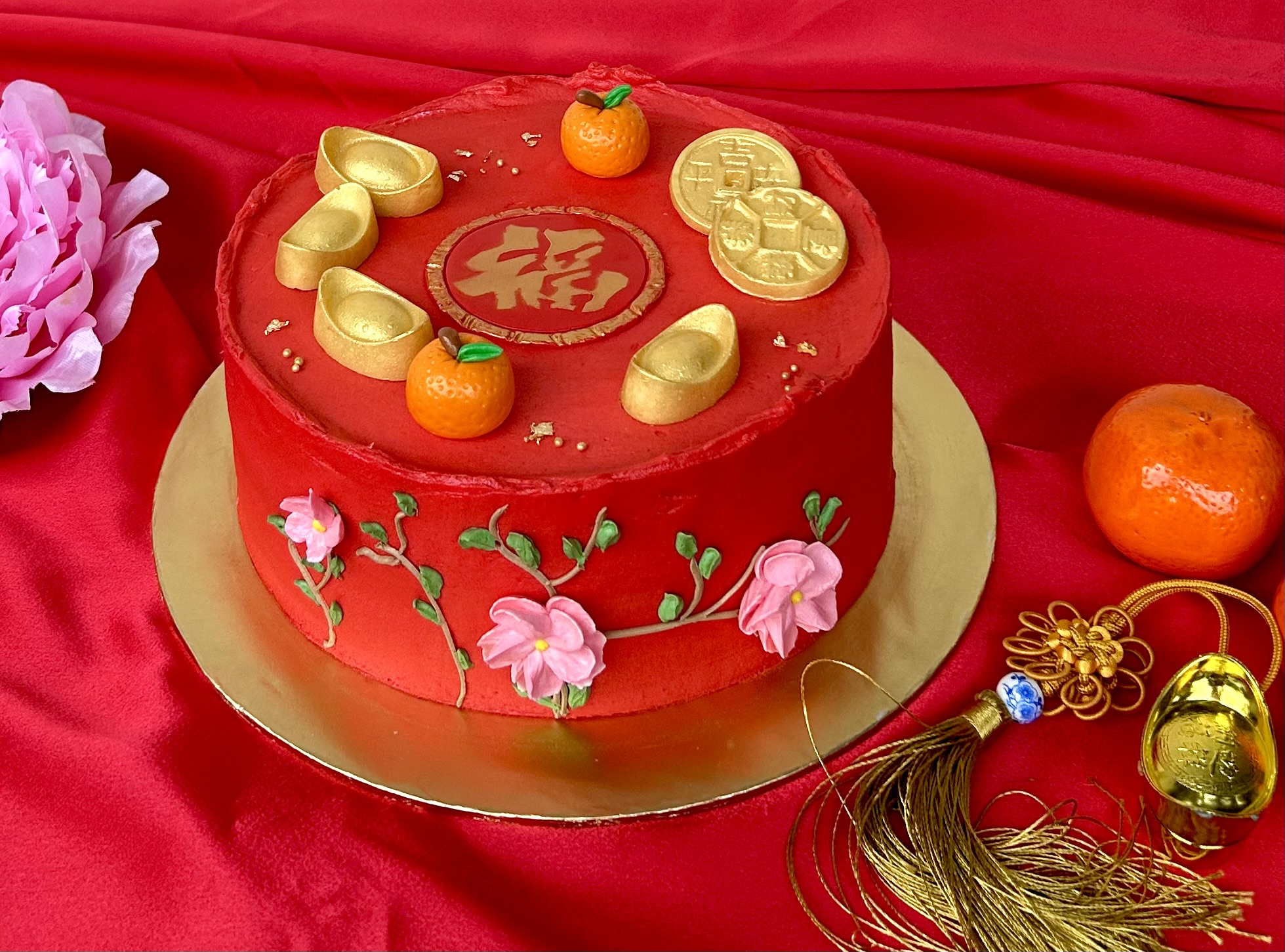 CNY Festive Cake - Golden Blessings