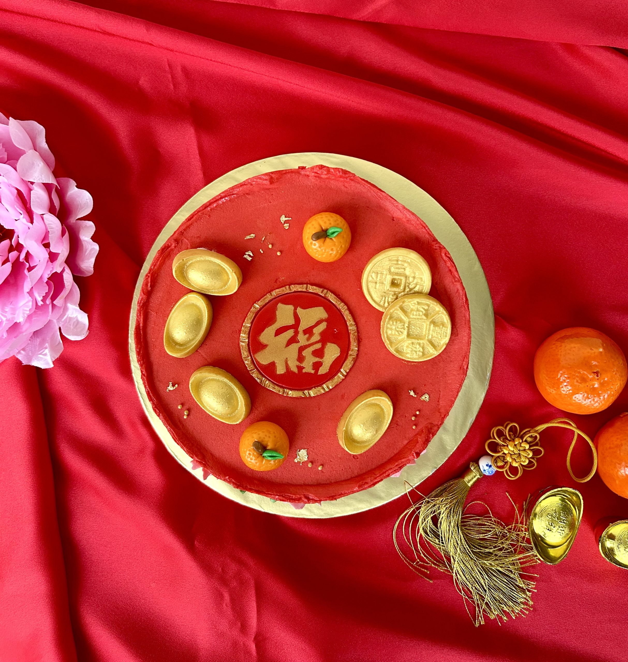 CNY Festive Cake - Golden Blessings - Image 2