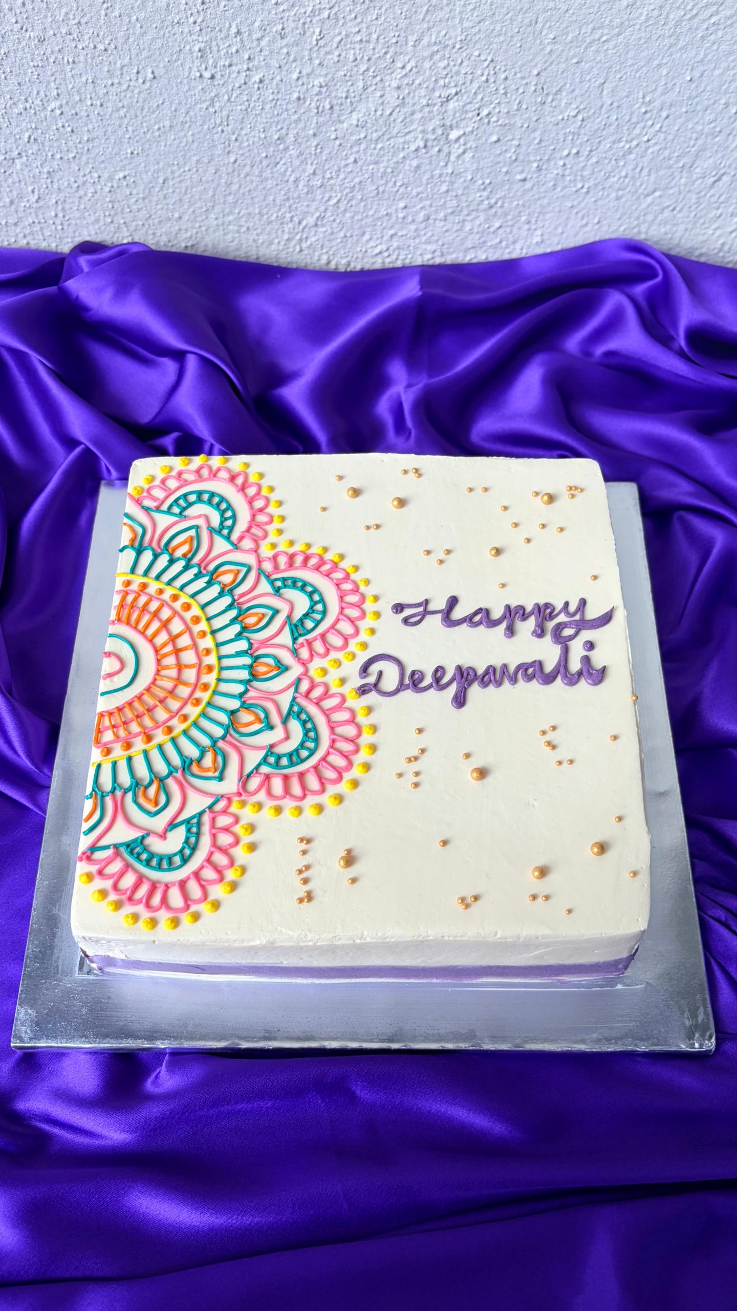 Deepavali Festive Cake - Rangoli Design